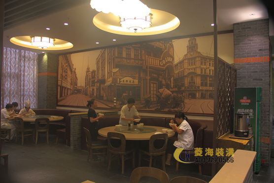 餐廳圓形卡座設(shè)計裝修