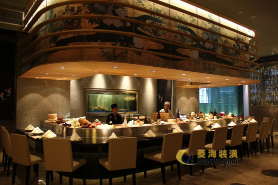 頂級(jí)日本料理店開(kāi)放式操作臺(tái)