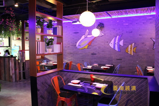 魚(yú)火鍋餐廳卡座設(shè)計(jì)