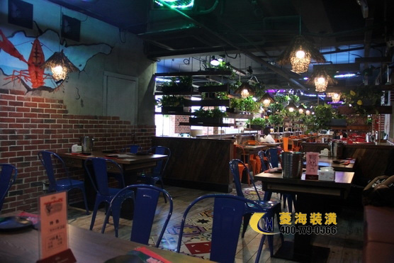 小龍蝦店設(shè)計裝修效果圖。