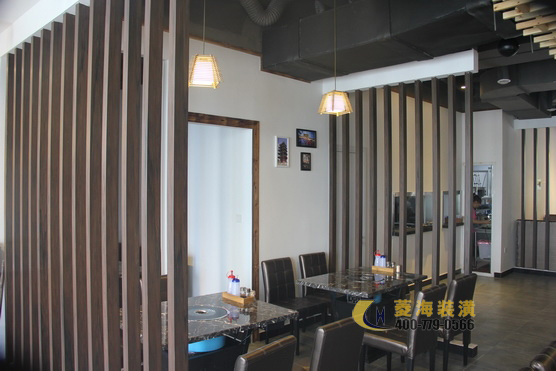 韓國料理店隔斷設(shè)計(jì)裝修